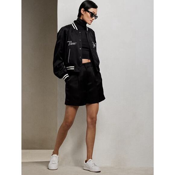 Ralph Lauren Collection Women’s Yankees Jacket Black Bomber 2 MLB NY NWT $3290 - Picture 5 of 7